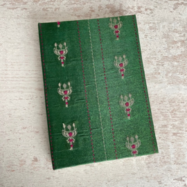Notebook vintage sari groen
