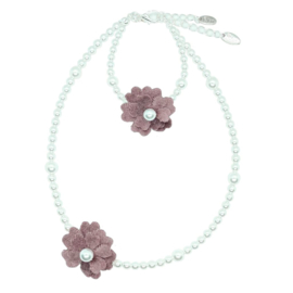 Rian Jewels Off White Parel-sieraden Velvet Bloem AK227 Iris (174)