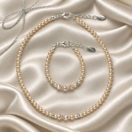 Rian Jewels Parelsieraden met Facet AK237 Linen/Beige (304)
