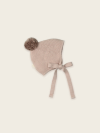 Mac Ilusion mini mooi Babymutsje / bonnet met pompom | W705B | Blush / roze
