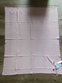 Mac Iusion Gebreide Baby Deken | Wiegdeken | 7676 | Fresa / roze | 100 x 100 cm