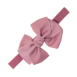 Siena Haarband Grosgrain Strik 10cm 7542 Oud Roze (526)