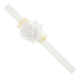 Siena Haarband Organza Bloem 6340 Wit (200)