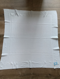 Mac Iusion Gebreide Baby Deken | Wiegdeken | 7674 | Blanco / wit| 100 x 100 cm