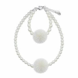 Rian Off White Parel-Sieraden Pompom AK220 Cava/Créme (303)