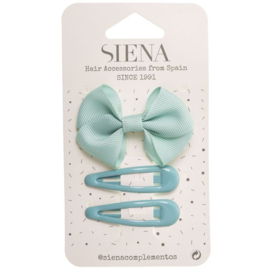 Siena Haarclip set Ribbon 7432 Zeegroen