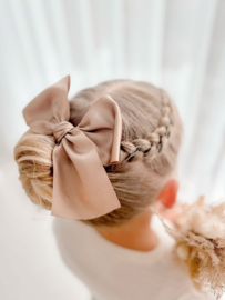 Siena XL Haarclip 14cm Grosgrain 6810 Taupe/Bruin