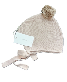 Mac Ilusion mini mooi Babymutsje / bonnet met pompom | W705B | Blush / roze