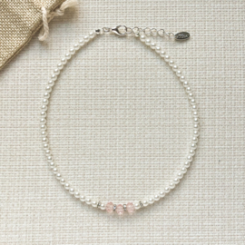 Rian Jewels Parelsieraden met Facet AK237 Roze (500)