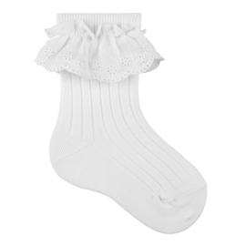 Cóndor Socks Rib Embroidery 2486/4 Wit (200)