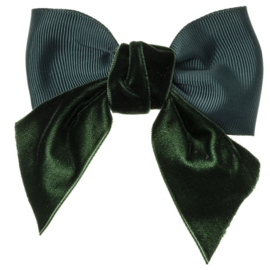 Siena Haarclip Grosgrain Strik Velvet 7643 Donkergroen (780)