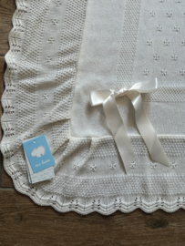 Mac Iusion Gebreide Baby Deken | Wiegdeken | 7681 | Blis Crudo / Creme | 100 x 100 cm