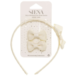 Siena Haarclip/Haarband set Grosgrain 7439 Cava/Créme (303)