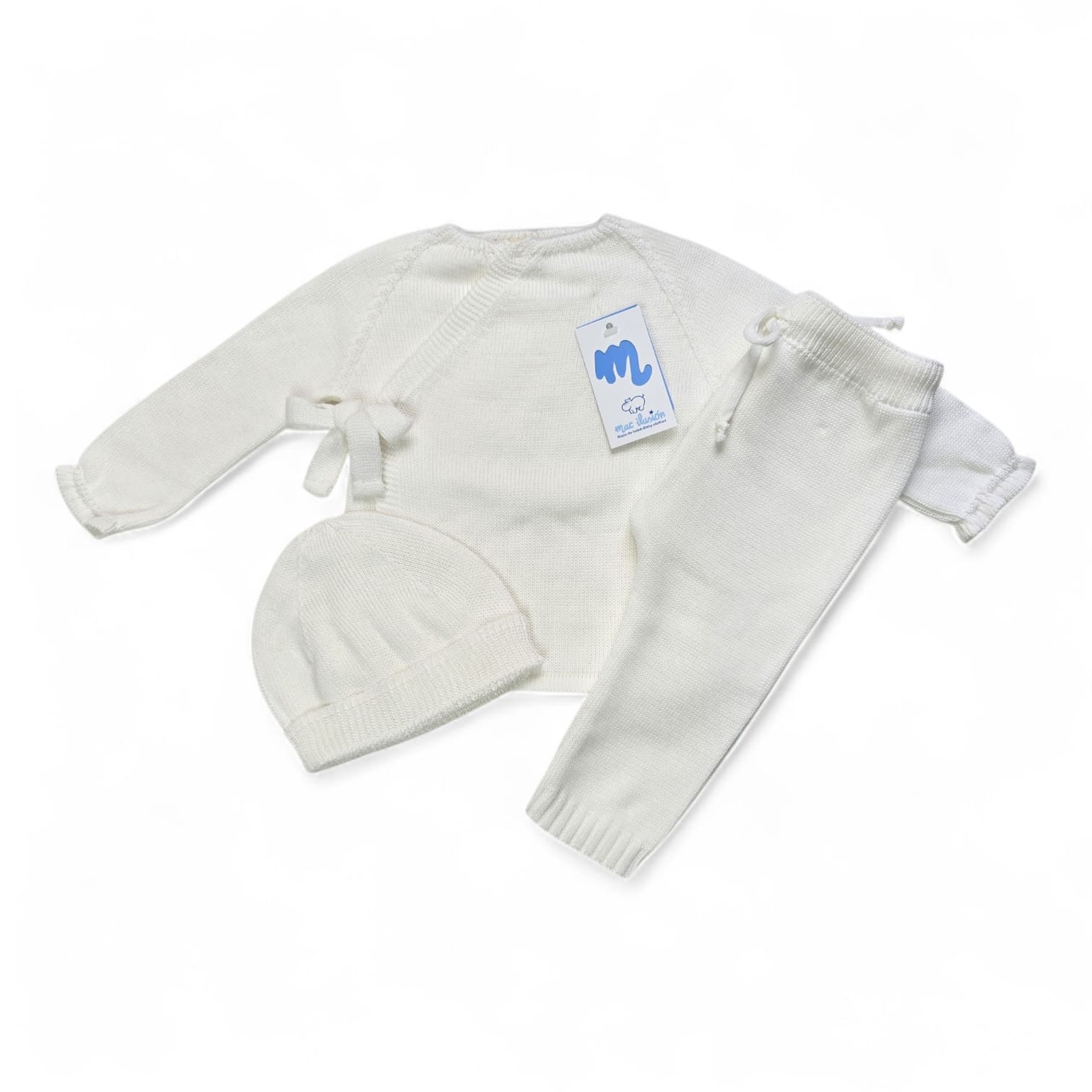BAS05V25 3-delig babypakje creme