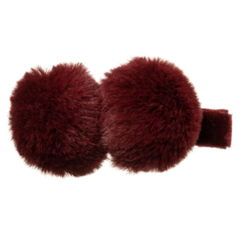 Siena Haarclip Pompoms 6878 Donkerrood