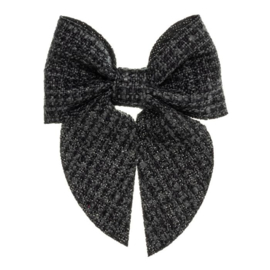 Siena Bouclé/Tweed Strik 9.5x9.5cm (enkel face) 6815 Zwart/Grijs