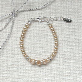 Rian Jewels Parelsieraden met Facet AK237 Linen/Beige (304)