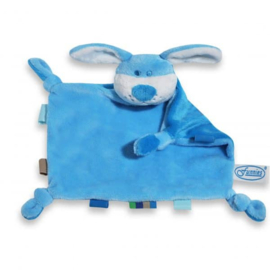 Funnies knuffeldoekje hond blauw