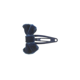 Siena Klik-klak Knipje Mini Velvet Strik 3.5cm 6589 Navy/Donkerblauw (480)