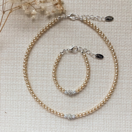 Rian Glasparel Sieraden Strass AK229 Beige/Linen (304)