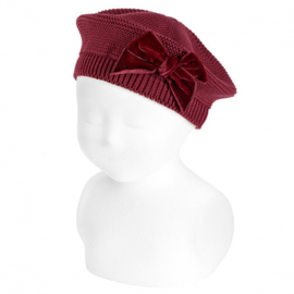 Cóndor Baret Velvet Strik 50.104.010 Garnet (575)