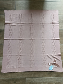 Mac Iusion Gebreide Baby Deken | Wiegdeken | 7676 | Orquidea / oudroze | 100 x 100 cm
