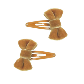 Siena Klik-klak Knipje Mini Velvet Strik 3.5cm 6589 Okergeel 2st