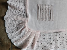 Mac Iusion Gebreide Baby Deken | Wiegdeken | 7287 | Rosa / babyroze| 100 x 100 cm