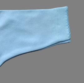Babidu romper 1190 blauw, lange mouw + kraagje