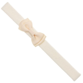 Siena Haarband Grosgrain Dubbel Strikje (4.5x2.5cm) 7650 Créme (303)