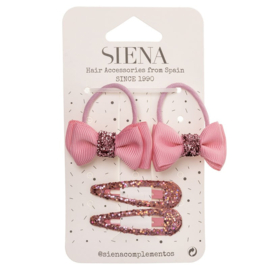 Siena Haarstiekjes set Glitter 7233 Roze