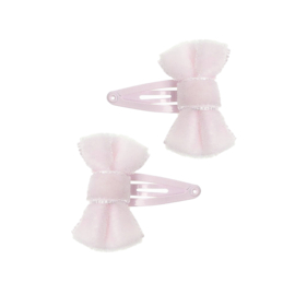Siena Klik-klak Knipje Mini Velvet Strik 3.5cm 6589 Licht Roze 2st