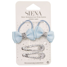 Siena Haarstiekjes set Glitter 7233 Licht Blauw