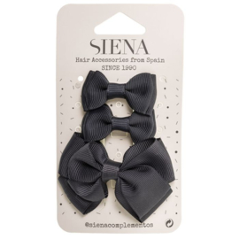 Siena Haarclip set Ribbon 7435 Antraciet