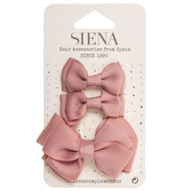 Siena Haarclip set Ribbon 7435 Old Rose/Roze (544)