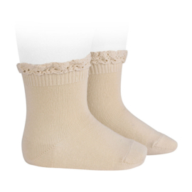 Cóndor Socks Open Cuff 2409/4 Linen/Beige (304)