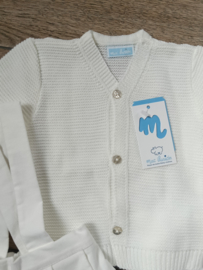 Mac Ilusion 3-delig feestpakje | dooppakje | 0351 | crudo \ creme | kort broekje met bretels + blouse + vestje maat62