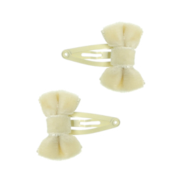 Siena Klik-klak Knipje Mini Velvet Strik 3.5cm 6589 Beige 2st