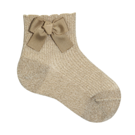 Cóndor Socks Lurex Strik 3351/4 Linen/Beige/Goud (313)