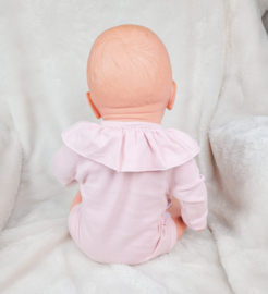 1178 Babidu romper overslag Roze met ruchekraag