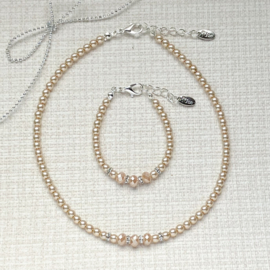 Rian Jewels Parelsieraden met Facet AK237 Linen/Beige (304)