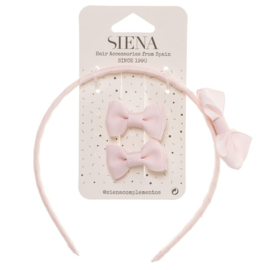 Siena Haarclip/Haarband set Grosgrain 7439 Roze (500)