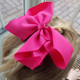 Haarclip Reuze Knoopstrik 15cm Fuchsia (1st)