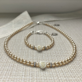 Rian Glasparel Sieraden Roosje AK236 Beige/Linen (304)