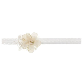 Siena Haarband Kant | Chiffon Bloem (4.5x5.5cm) 7042 Cava/Créme (303)