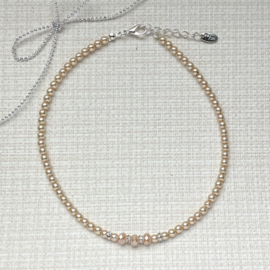 Rian Jewels Parelsieraden met Facet AK237 Linen/Beige (304)