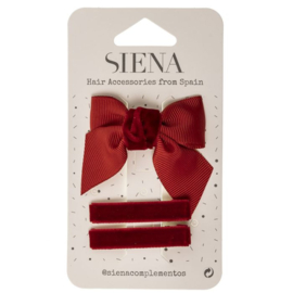 Siena Haarclip Voordeelset Velvet 7342 Rood (550)