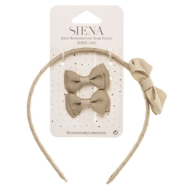 Siena Haarclip/Haarband set Grosgrain 7439 Beige/Cuerda (331)