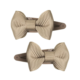 Siena Mini Klik-Klak Knipjes Grosgrain Strik 2.5cm 6362 Beige/Zandkleur