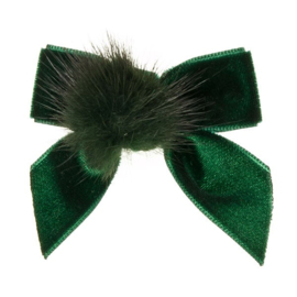 Siena Haarclip Velvet Pompom 6380 Groen (780)